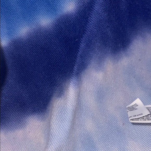 Red and Blue Tie-Dye Men's Sweater - Picture 5 of 6